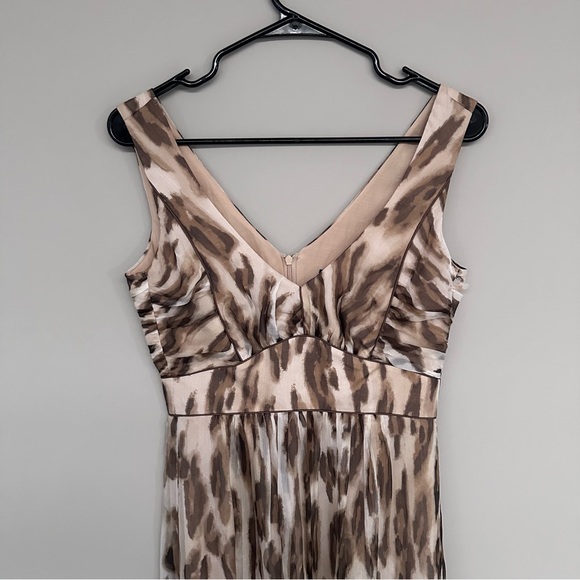 Luisa Cerano 100% Silk Leopard Print Dress Size 4 - Picture 2 of 6